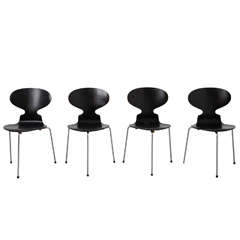 Set of Four "Ant" Dining Chairs Designed by Arne Jacobsen for Fritz Hansen