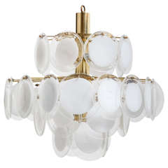 Vistosi Disc Chandelier Murano Italy