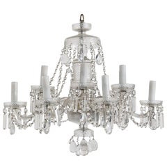 Vintage Bohemian Beaded Crystal Two Tiers Chandelier