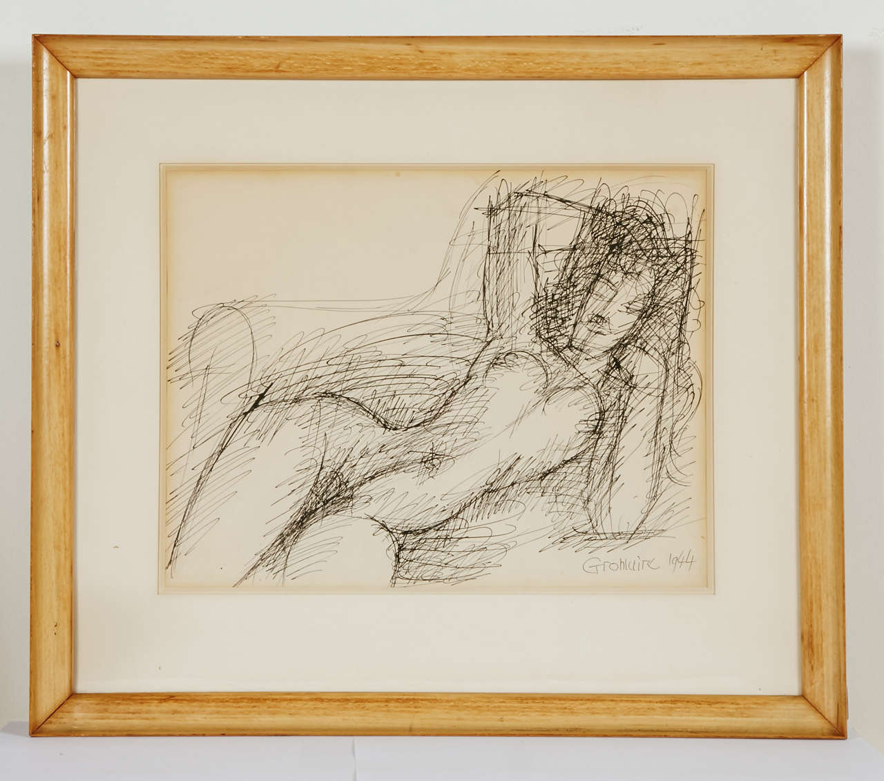Drawing by Marcel Gromaire (1892 - 1971). Ink drawing signed 'Gromaire 1944' on the bottom right.

Dimensions with frame: 48cm x 41cm.
Dimension of the visible drawing: 33cm x 25cm.