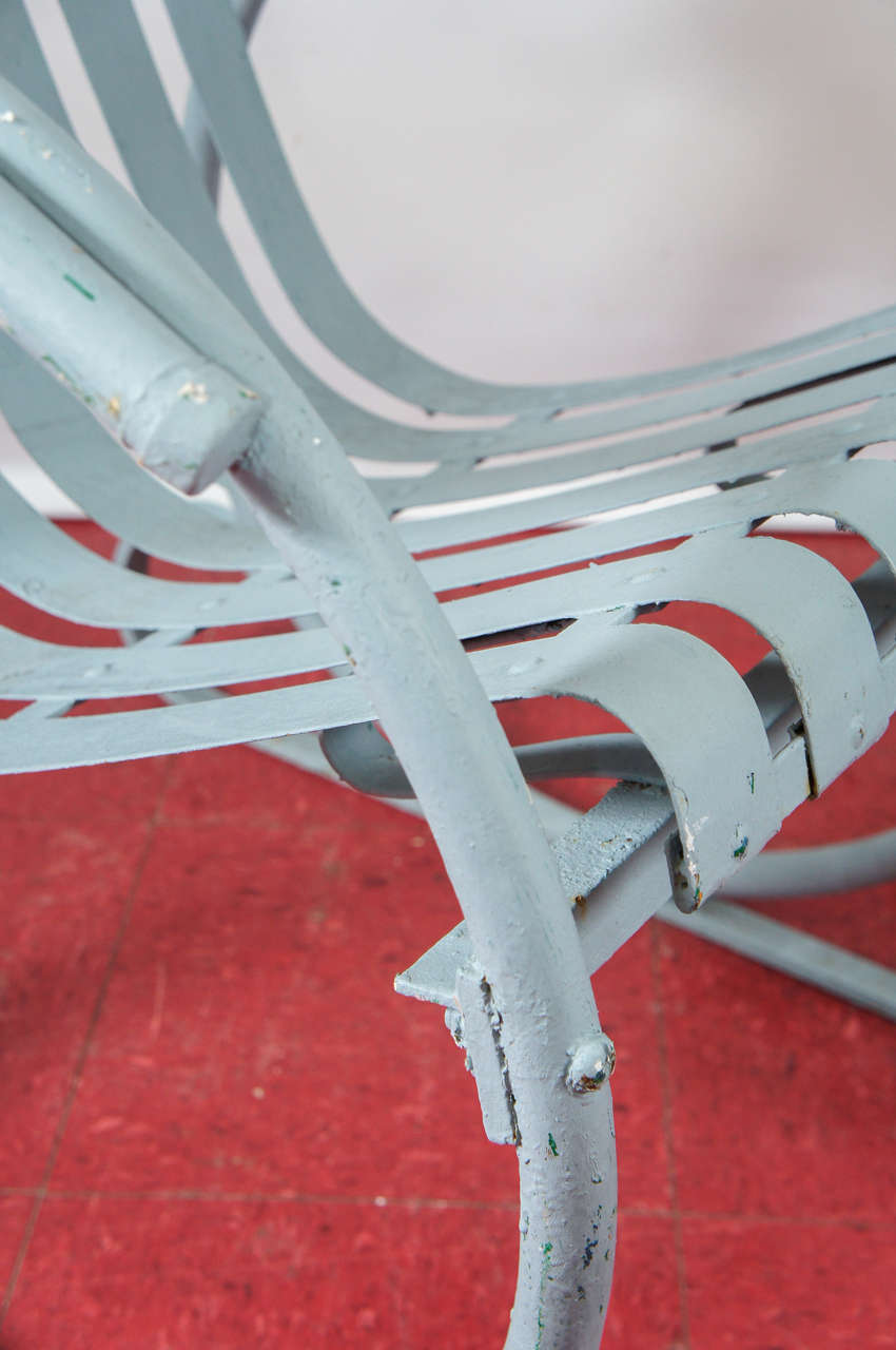 Iron Painted Metal Porch or Patio Chair