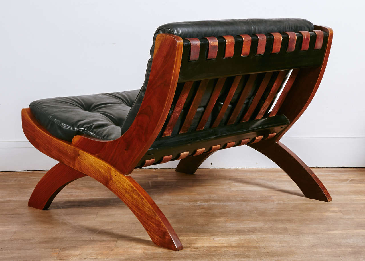 Mid-20th Century Rare Pair of Slipper Chairs by Marco Comolli