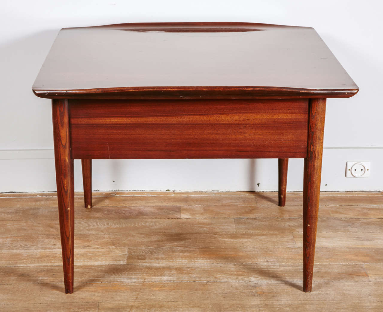 Pair of Walnut Tables with Drawer by Bassett 1