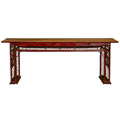 Antique 19th Century Chinese Bamboo Console