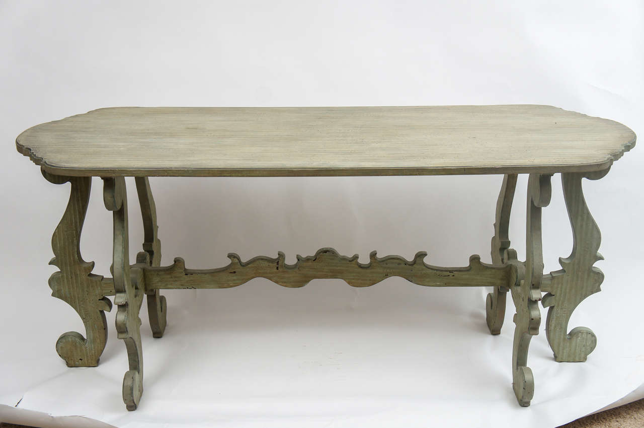 Rustic Mid 20th Century Painted Classical Concole