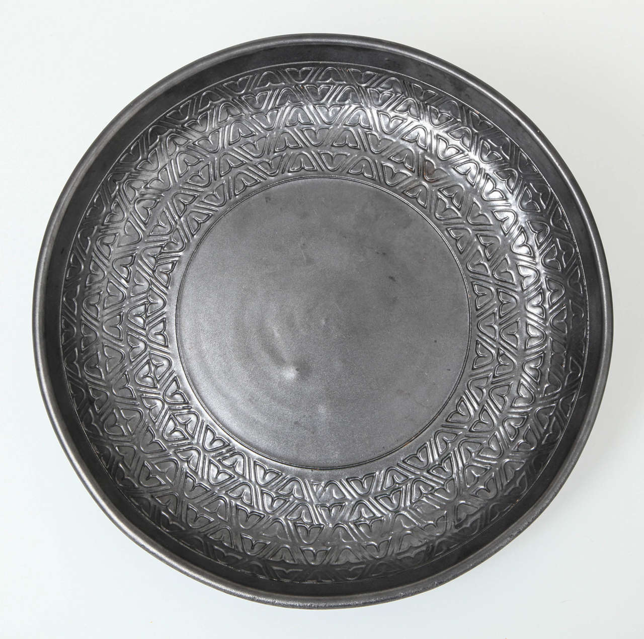 Glazed Platinum Bitossi Bowl  For Sale