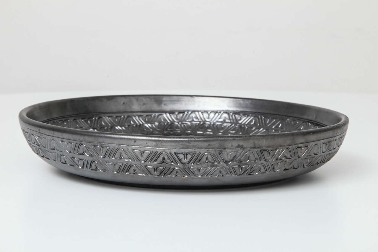 Ceramic Platinum Bitossi Bowl  For Sale