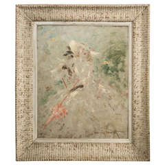 Oil on Isorel Panel Painting by Louis Icart, circa 1920