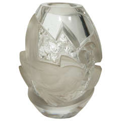 Aristide Colotte Art Deco Crystal Vase, circa 1930