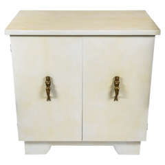 Parchment Cabinet with Siren-Shaped Handles