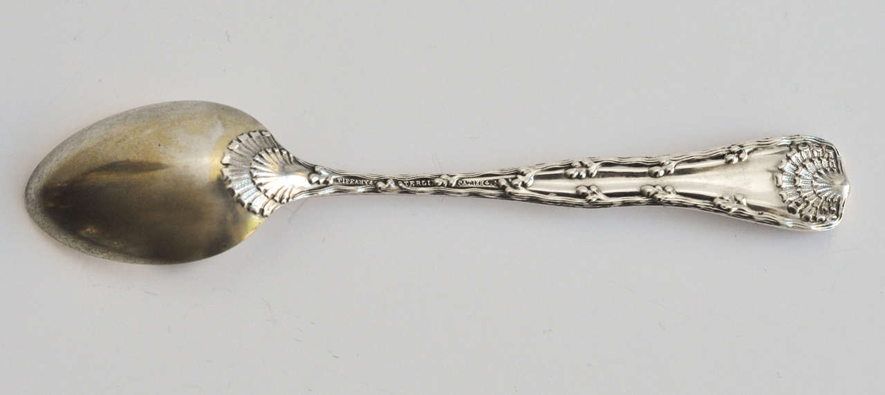 Tiffany & Co. Gilt Sterling Demitasse Spoons In Excellent Condition In Winnetka, IL