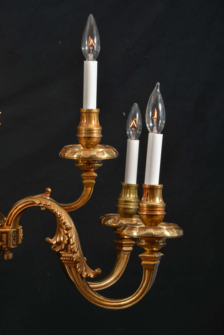 simple brass chandelier