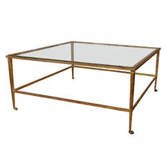 Golden Iron Coffee Table Attribued To Ramsay
