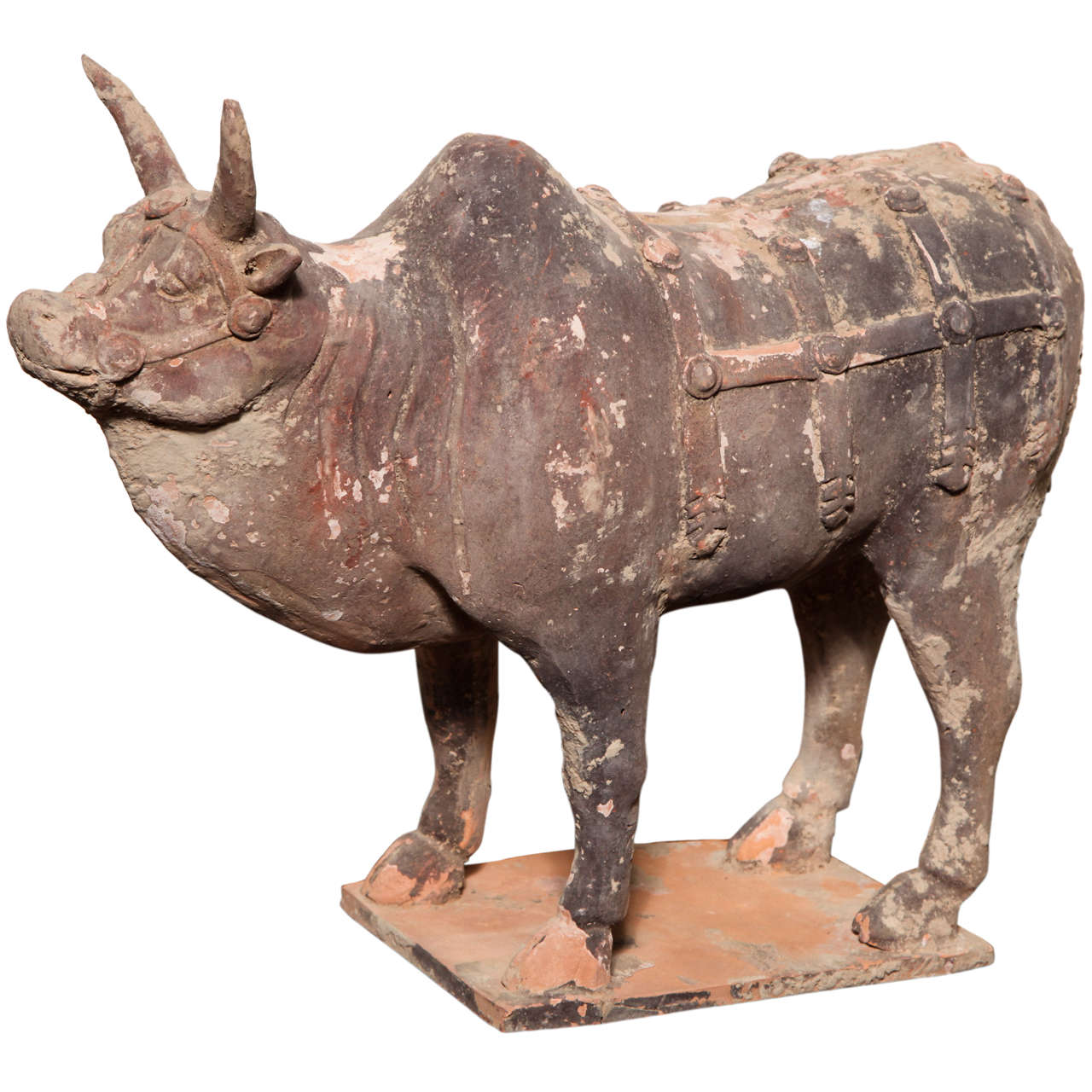 Tang Dynasty Painted Terracotta Animal Figure from China, circa 618-907 A.D