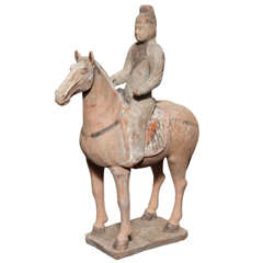 Classic Tang Dynasty Terra-Cotta Horse with Rider 10