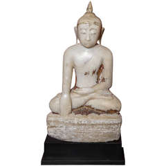 17/18th Century Burmese Alabaster Seated Buddha 7