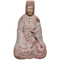 15th-16th Century Antique Chinese Marble Quan Yin 6