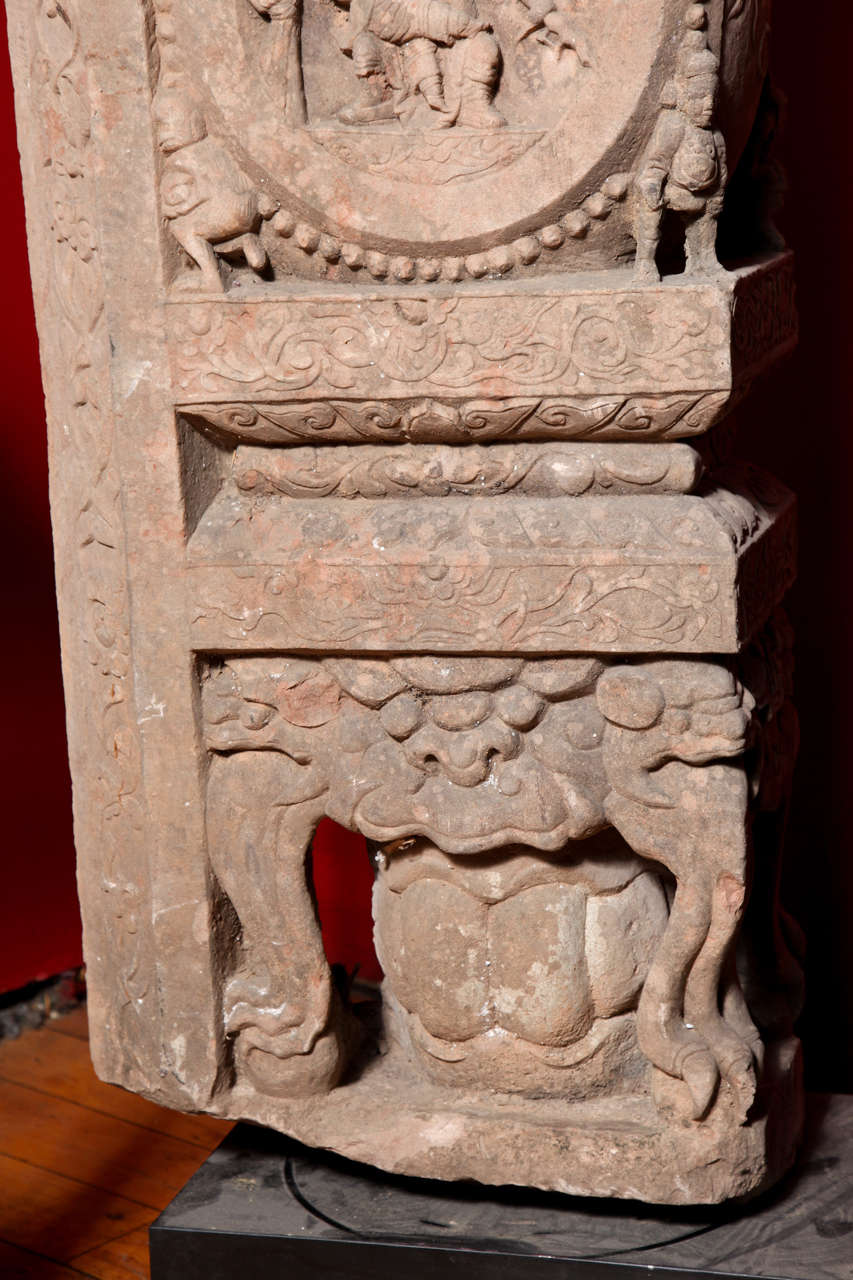 Ming Dynasty Antique Stone Architectural Carvings from a Chinese Temple In Good Condition In Yonkers, NY