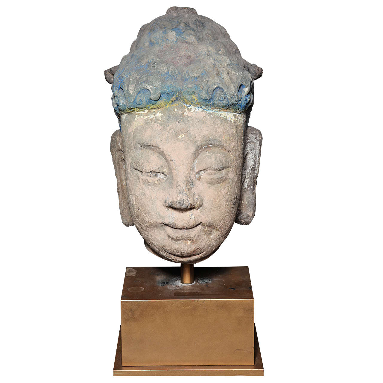 Massive Ming Dynasty Stone Head of Buddha
