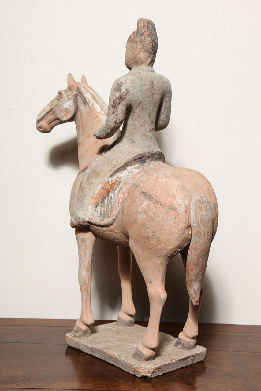 7th10th Century Tang Dynasty Terracotta Statuette of a Horse with