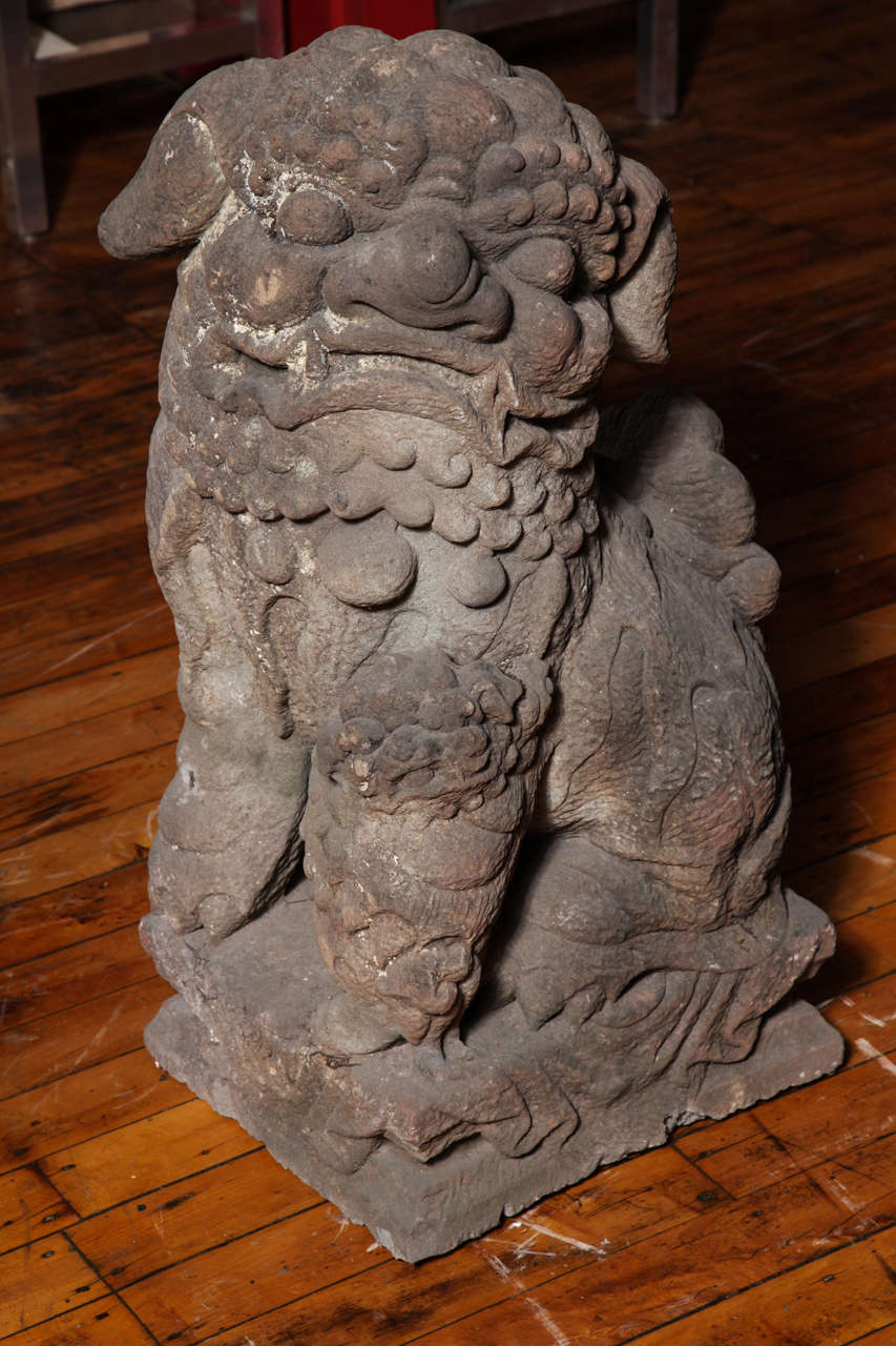 Late Ming Dynasty Antique Stone Lions from China, circa 16th17th