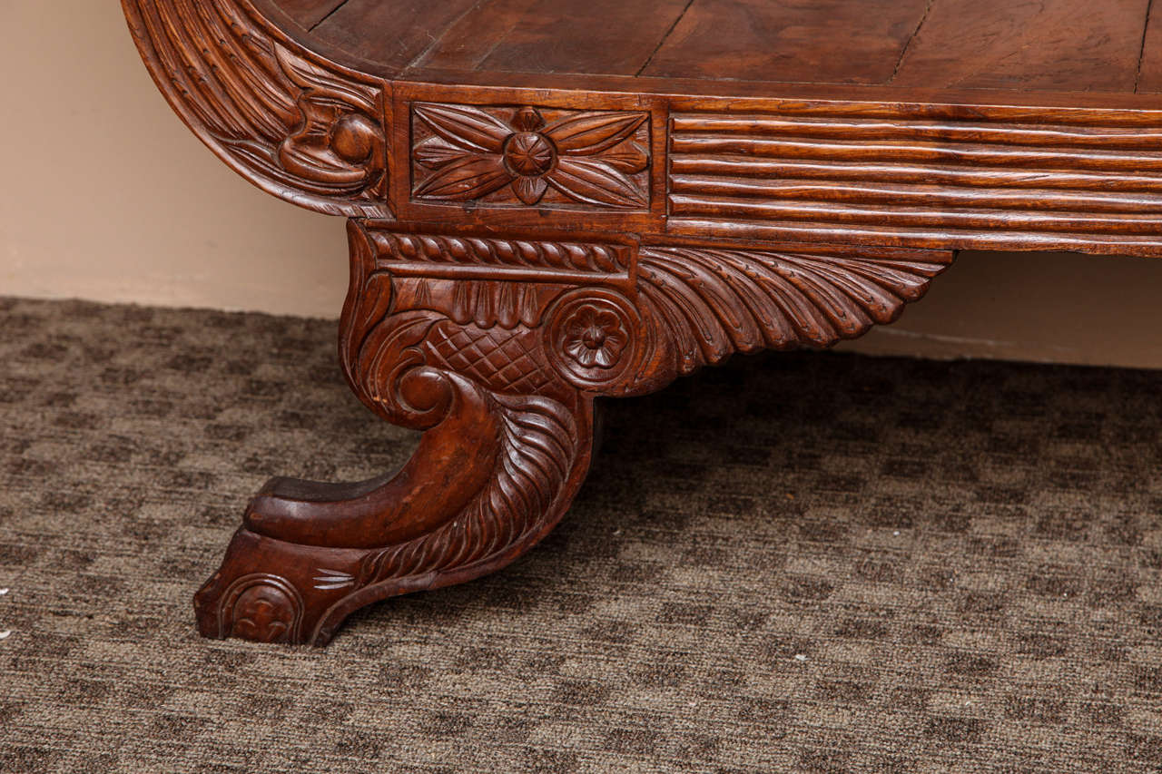 Indonesian Teak Settee with Detailed Carvings from Jakarta, 19th Century at 1stDibs indonesian