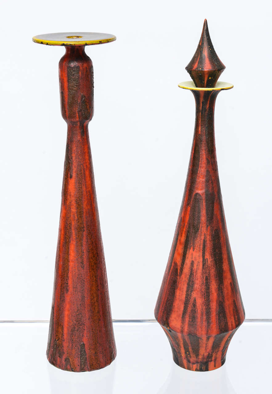 Italian Candelabra and Vase Set by Raymor
