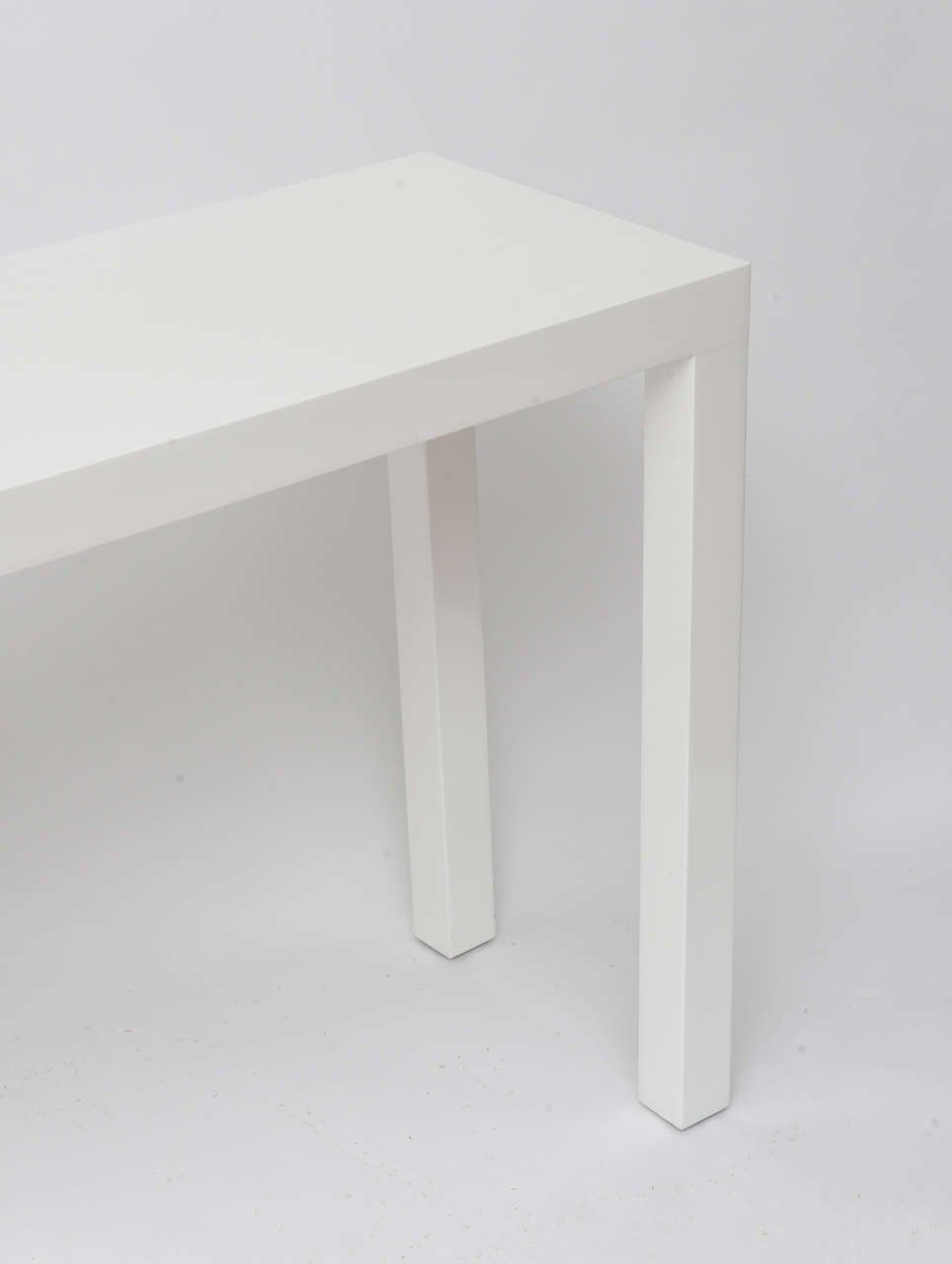 Parsons Style White Lacquered Console 2