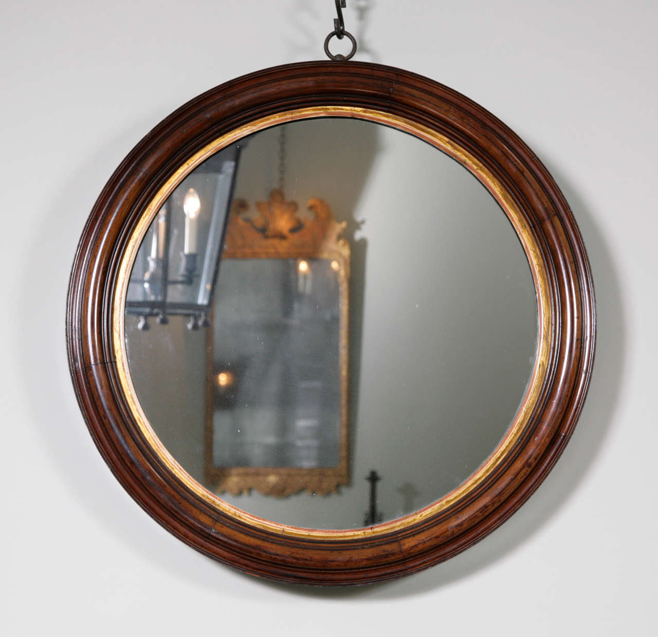 An Early 19th Century Mahogany Circular Wall Mirror  In Excellent Condition In London, GB
