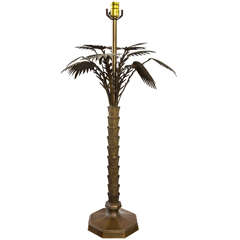 Brass Palm Tree Table Lamp
