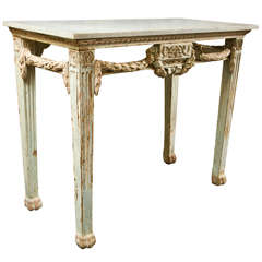 Baltic Marble Topped Painted Console Table
