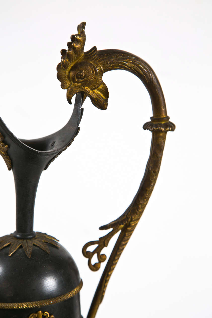 Pair of Bronze Ewers