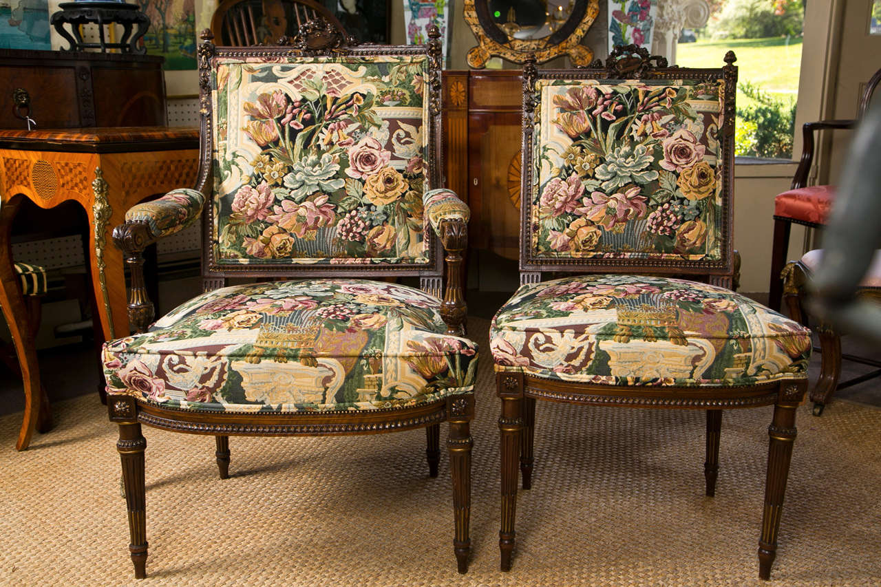 Set of 8 Louis XVI Style Dining Chairs For Sale at 1stDibs