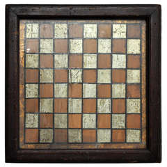 Antique American New England Folk Art Games Board, Circa 1860