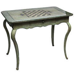 Italian Provincial Painted Games Table