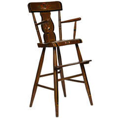 American Pennsylvania Painted Child's High Chair, Circa 1840