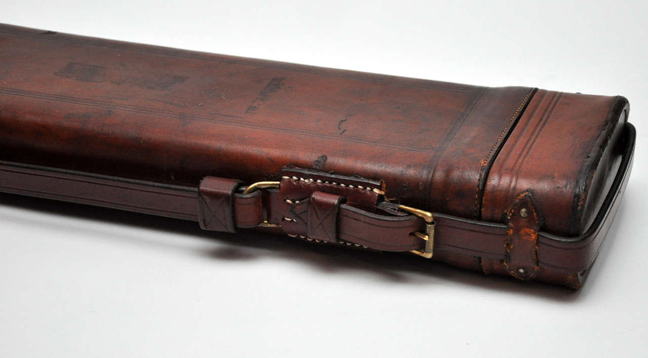 20th Century American Leather Fishing Rod Case, Circa 1920