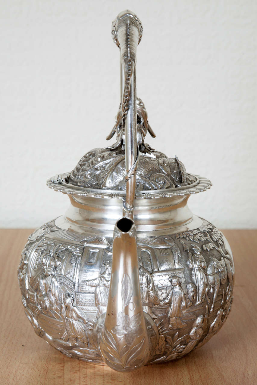 Chinese Export Silver Kettle 1