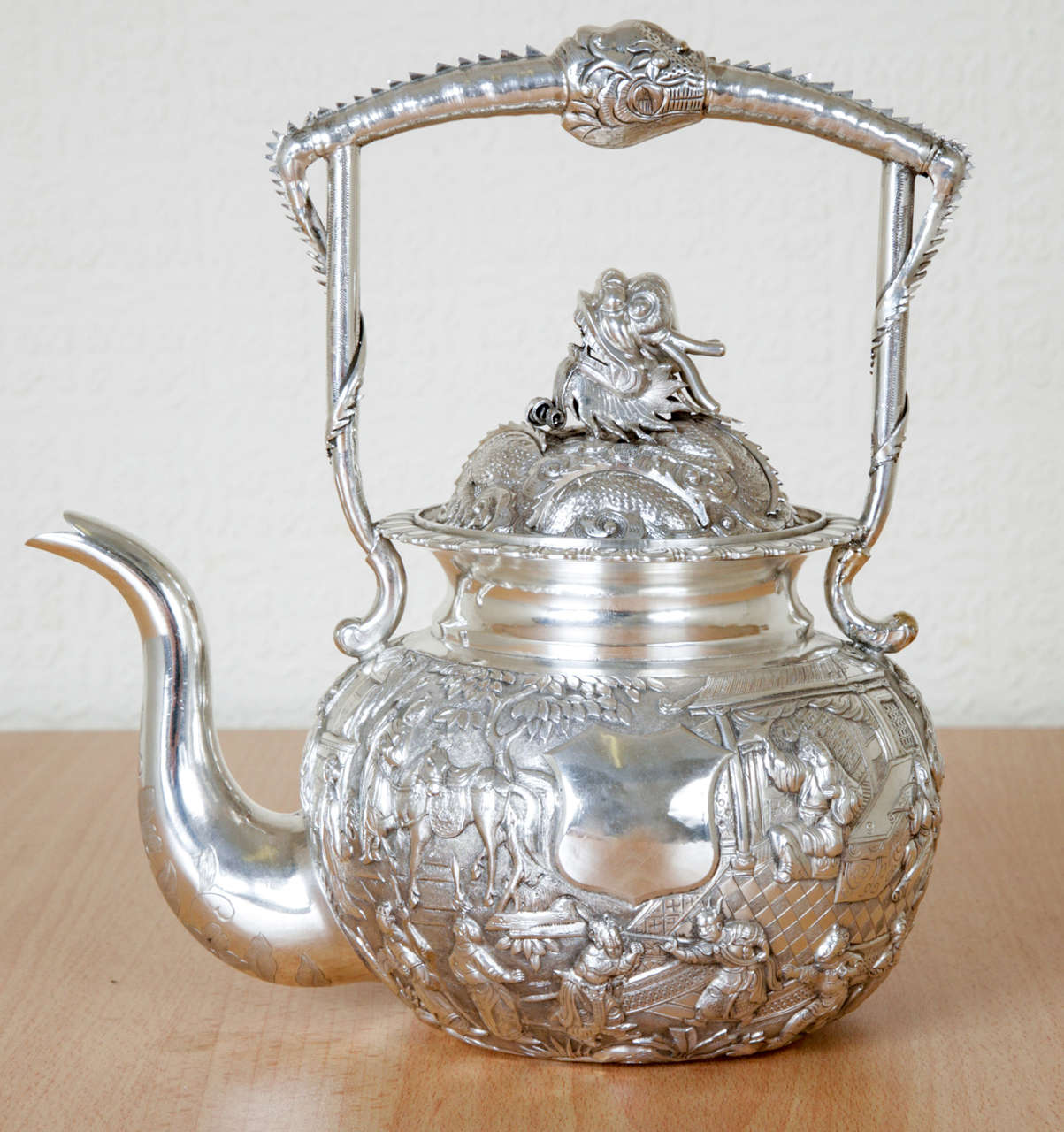Chinese Export Silver Kettle 2