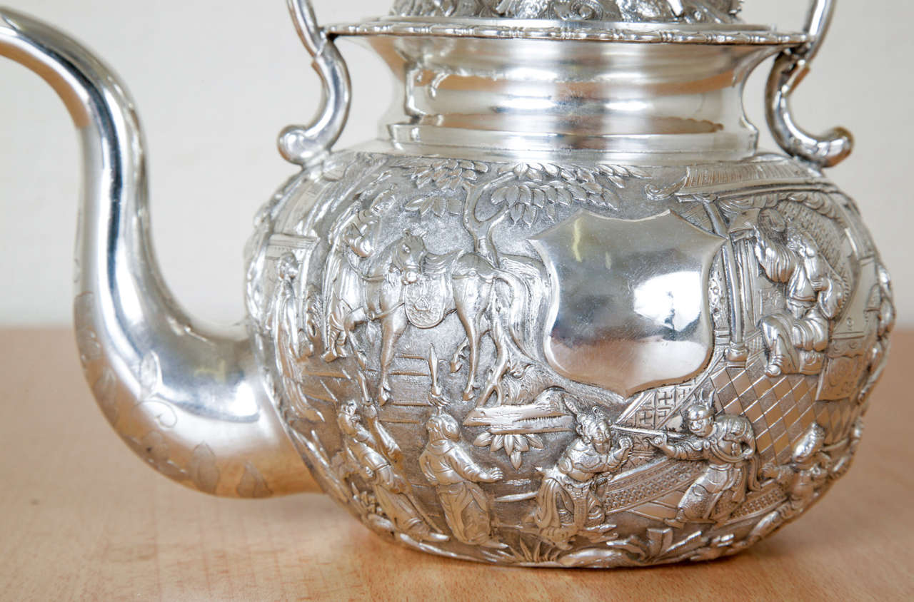 Chinese Export Silver Kettle 3