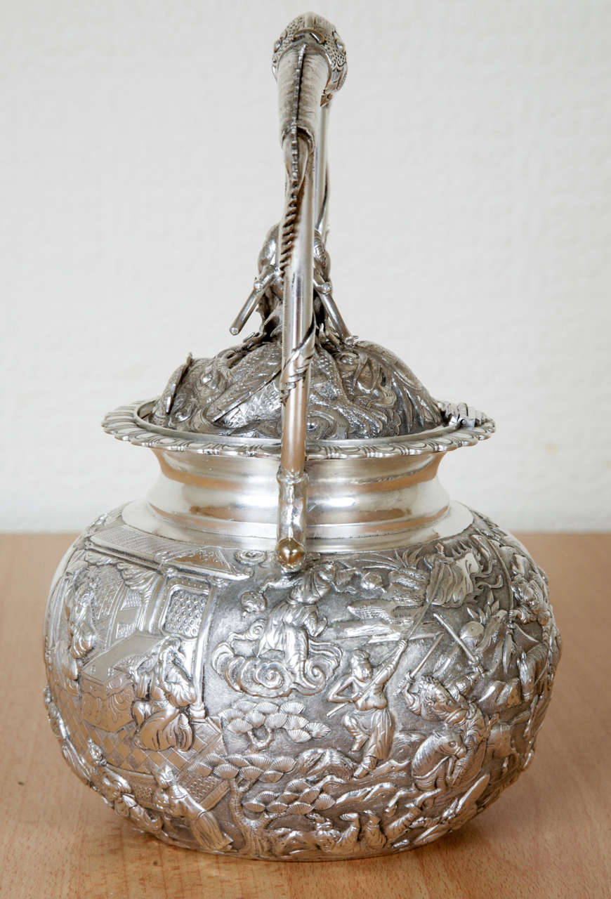 Chinese Export Silver Kettle 4