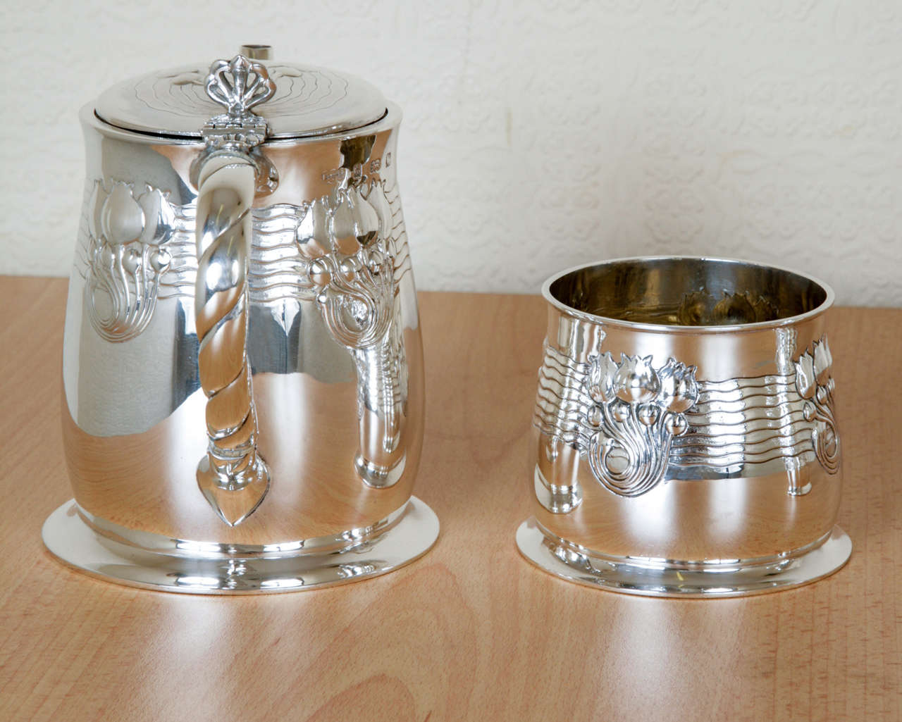 Art Nouveau Sterling Silver Tea and Coffee Service 2