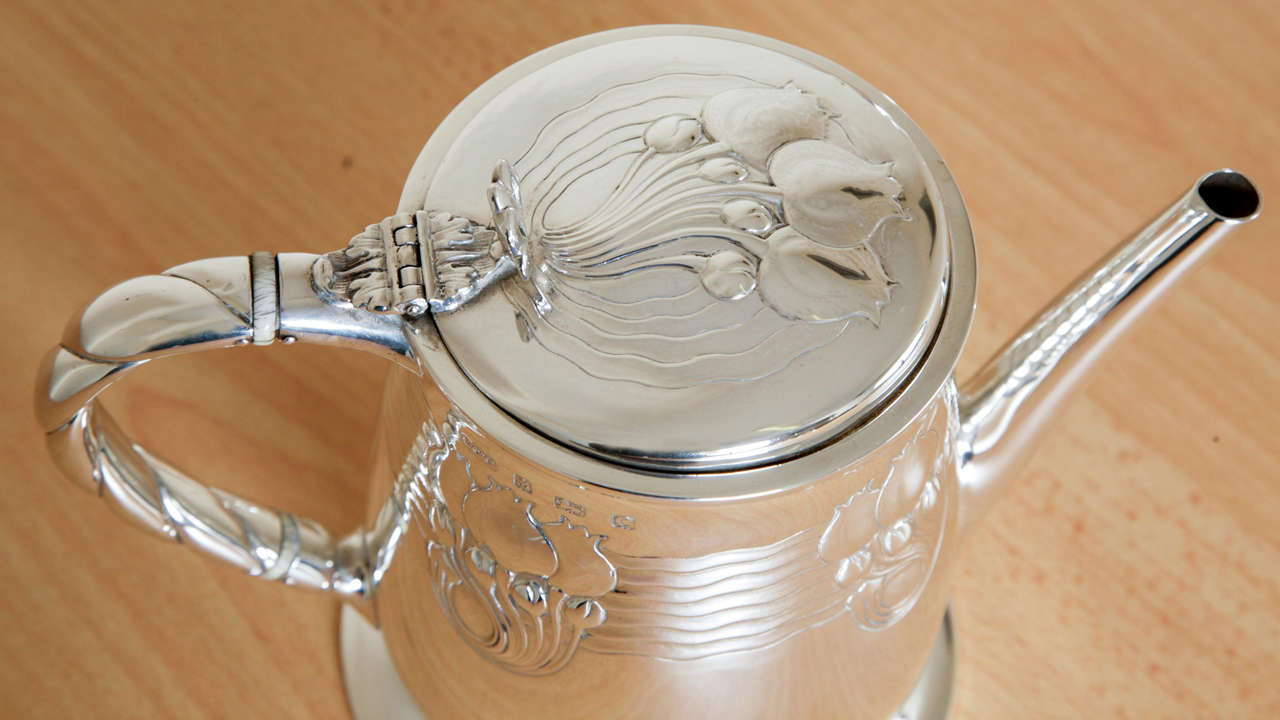 Art Nouveau Sterling Silver Tea and Coffee Service 3