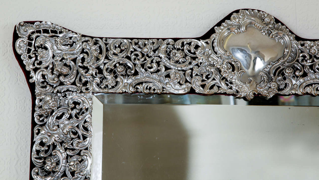 Extremely Large Silver Mounted Mirror