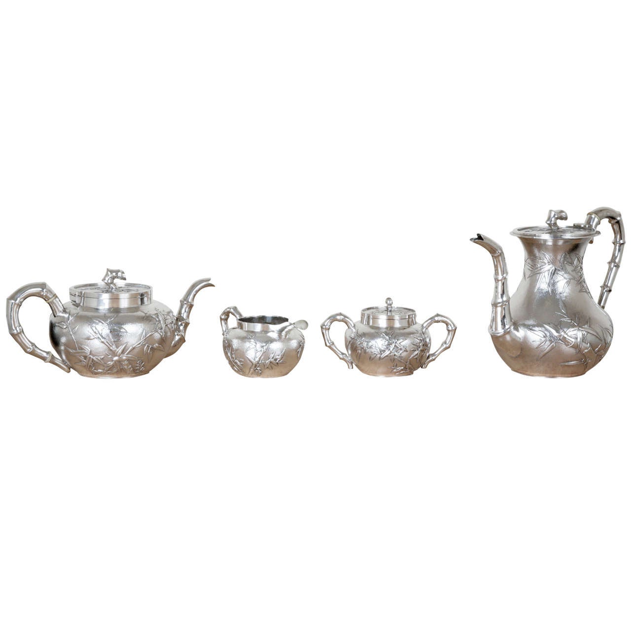 Chinese Silver Tea and Coffee Service For Sale