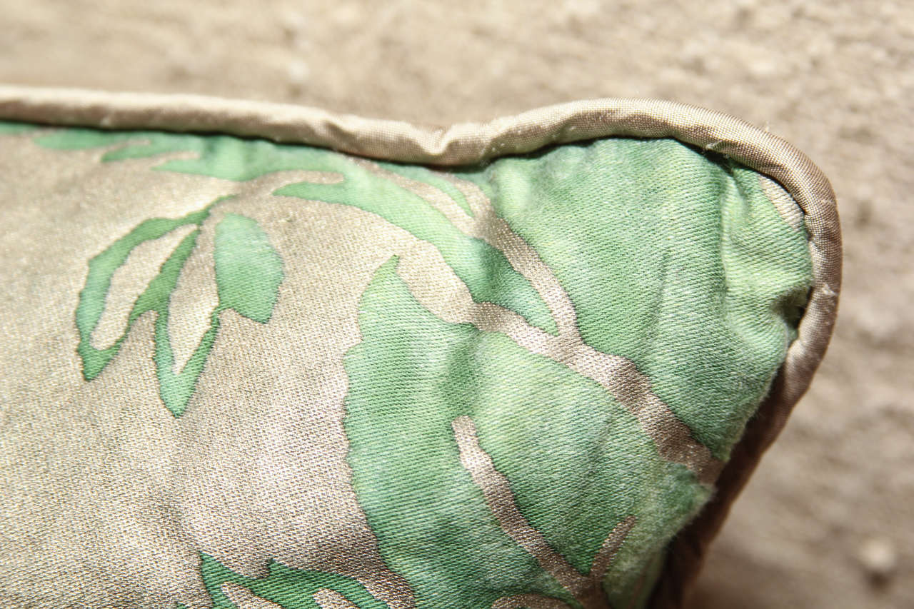 Mid-20th Century Green Fortuny Pillows