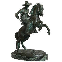 Bronze Figure of a Cowboy