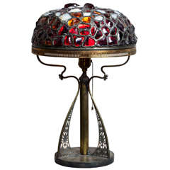 Antique Art Nouveau Chunk Jewel Lamp