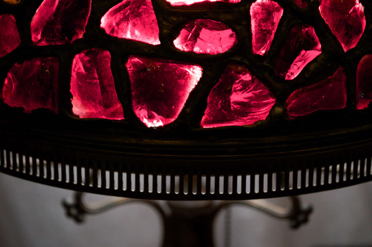 Art Nouveau Chunk Jewel Lamp at 1stDibs jeweled lamp, lamp chunk