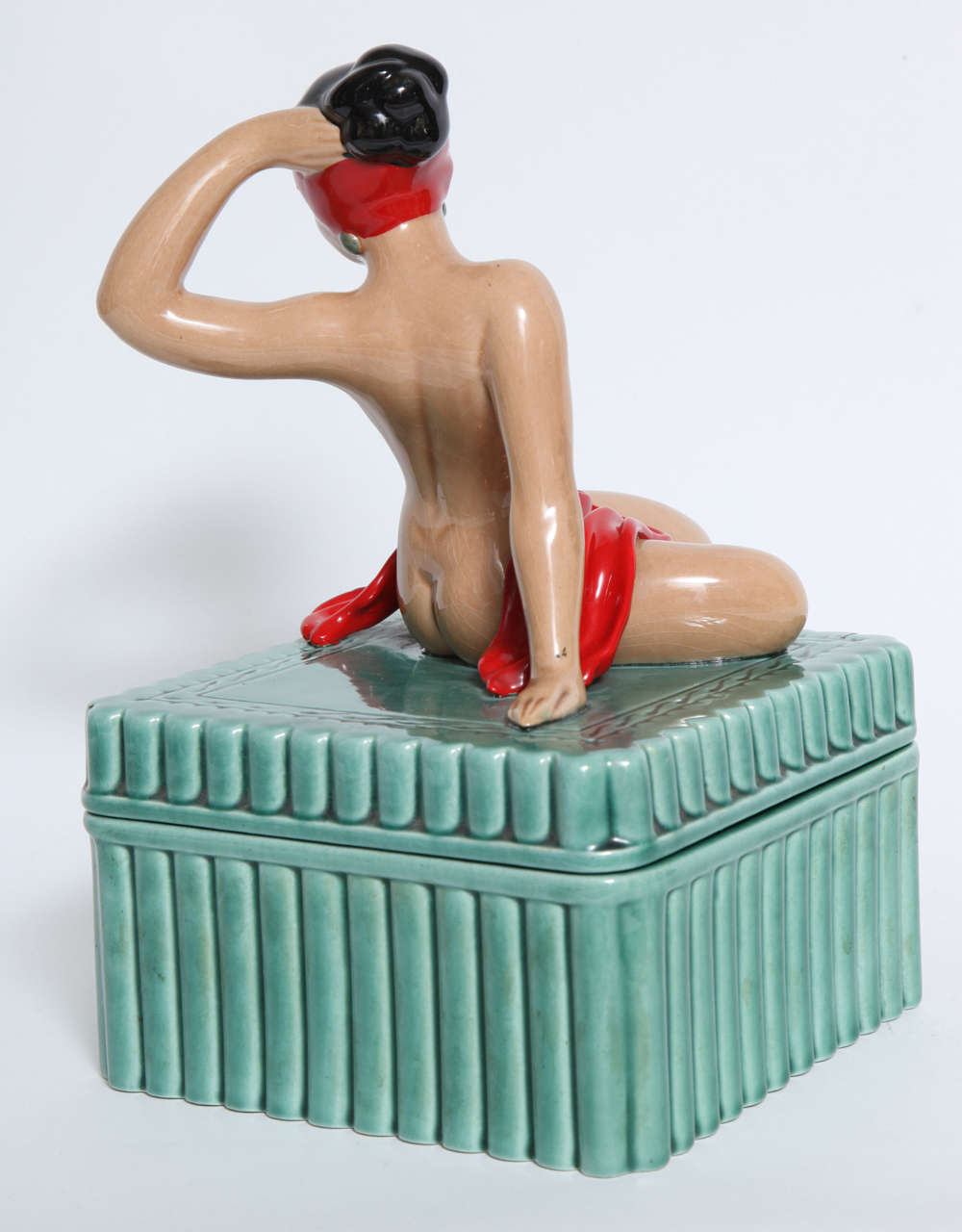 Hollywood Regency Nude on a Lidded Box by Dorothy Kindell